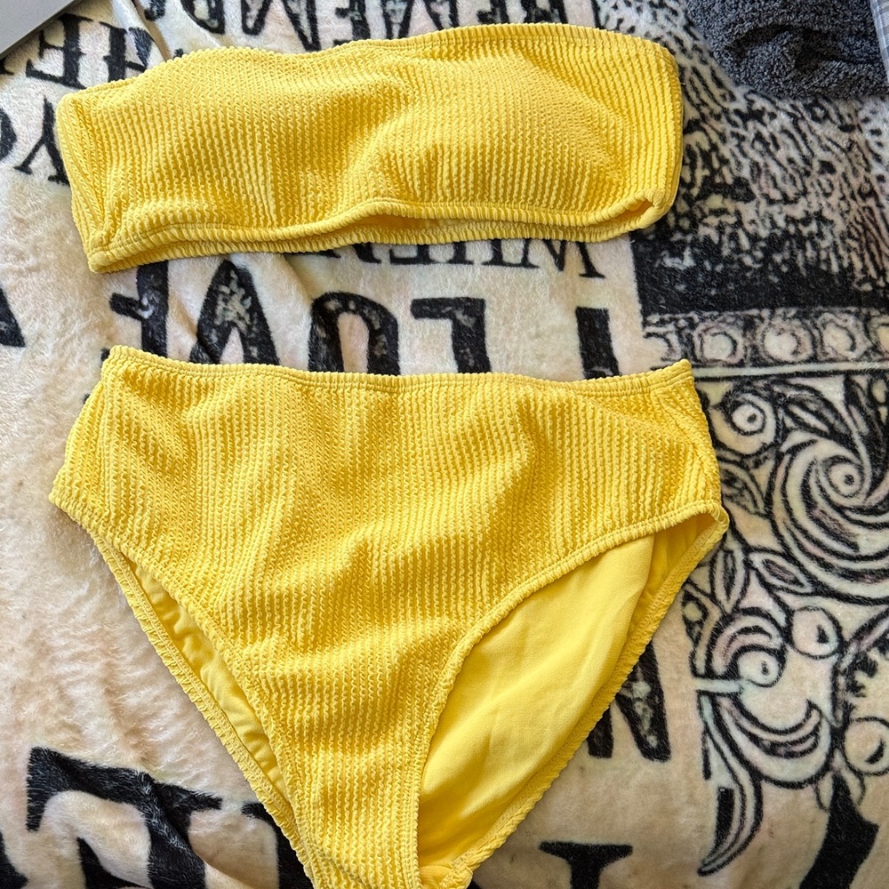 No Boundaries Yellow Bikini Top